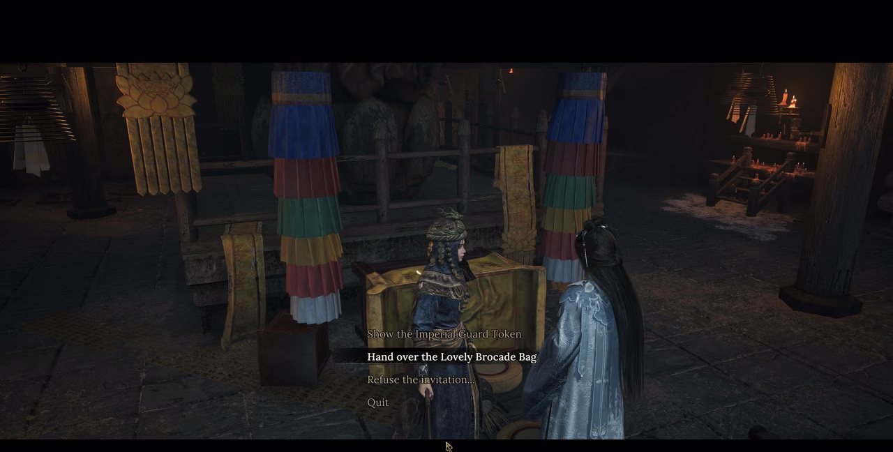 The final choice is presented in Chapter 4, with options depending on items you have found.